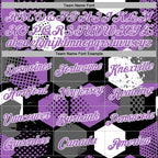 Custom Stitched Black Medium Purple-White 3D Pattern Design Geometric Shape Sports Pullover Sweatshirt Hoodie