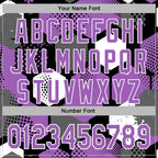 Custom Stitched Black Medium Purple-White 3D Pattern Design Geometric Shape Sports Pullover Sweatshirt Hoodie