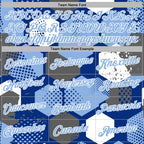 Custom Stitched Royal Light Blue-White 3D Pattern Design Geometric Shape Sports Pullover Sweatshirt Hoodie