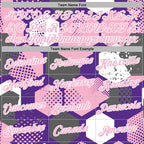 Custom Stitched Purple Light Pink-White 3D Pattern Design Geometric Shape Sports Pullover Sweatshirt Hoodie