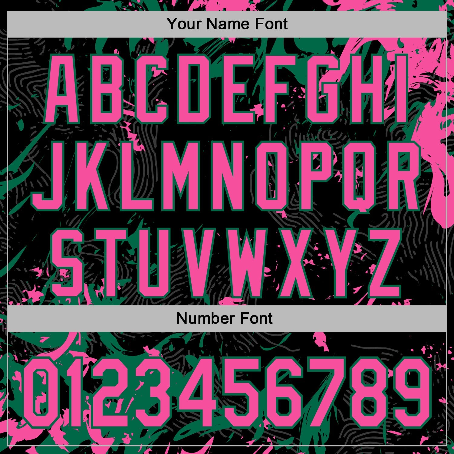 Custom Stitched Black Pink-Kelly Green 3D Pattern Design Splash Sports Pullover Sweatshirt Hoodie