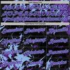 Custom Stitched Black Purple-Light Blue 3D Pattern Design Splash Sports Pullover Sweatshirt Hoodie