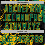 Custom Stitched Black Kelly Green-Gold 3D Pattern Design Splash Sports Pullover Sweatshirt Hoodie