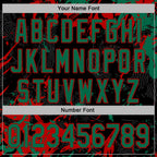 Custom Stitched Black Kelly Green-Red 3D Pattern Design Splash Sports Pullover Sweatshirt Hoodie