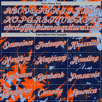 Custom Stitched Navy Light Blue-Orange 3D Pattern Design Splash Sports Pullover Sweatshirt Hoodie