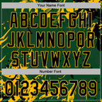 Custom Stitched Green Black-Gold 3D Pattern Design Splash Sports Pullover Sweatshirt Hoodie