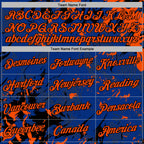 Custom Stitched Royal Orange-Black 3D Pattern Design Splash Sports Pullover Sweatshirt Hoodie