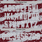 Custom Stitched Burgundy Gray-White 3D Pattern Design Splash Torn Paper Style Sports Pullover Sweatshirt Hoodie