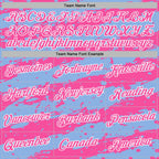 Custom Stitched Light Blue Pink-White 3D Pattern Design Splash Torn Paper Style Sports Pullover Sweatshirt Hoodie