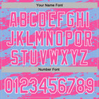 Custom Stitched Light Blue Pink-White 3D Pattern Design Splash Torn Paper Style Sports Pullover Sweatshirt Hoodie