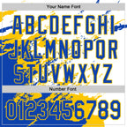 Custom Stitched White Thunder Blue-Yellow 3D Pattern Design Abstract Fragment Art Splash Sports Pullover Sweatshirt Hoodie