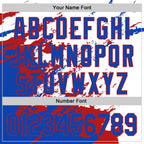 Custom Stitched White Thunder Blue-Red 3D Pattern Design Abstract Fragment Art Splash Sports Pullover Sweatshirt Hoodie