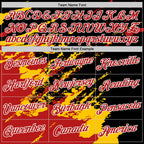 Custom Stitched Black Red Yellow-White 3D Pattern Design Abstract Fragment Art Splash Sports Pullover Sweatshirt Hoodie