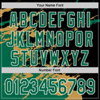 Custom Stitched Black Kelly Green Old Gold-White 3D Pattern Design Abstract Fragment Art Splash Sports Pullover Sweatshirt Hoodie