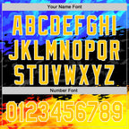 Custom Stitched Black Yellow Blue-White 3D Pattern Design Splash Sports Pullover Sweatshirt Hoodie