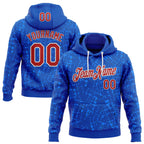 Custom Stitched Royal Red-White 3D Pattern Design Line Sports Pullover Sweatshirt Hoodie