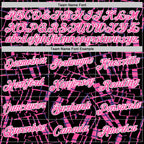 Custom Stitched Black Pink-White 3D Pattern Design Line Sports Pullover Sweatshirt Hoodie