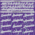 Custom Stitched Purple Gray-White 3D Pattern Design Line Sports Pullover Sweatshirt Hoodie