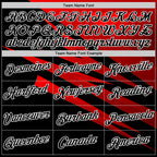 Custom Stitched Black Red-White 3D Pattern Design Line Sports Pullover Sweatshirt Hoodie