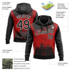 Custom Stitched Black Red-White 3D Pattern Design Abstract Splatter Grunge Art Sports Pullover Sweatshirt Hoodie