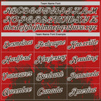 Custom Stitched Brown Red-White 3D Pattern Design Abstract Splatter Grunge Art Sports Pullover Sweatshirt Hoodie