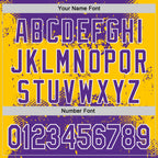 Custom Stitched Purple Yellow-White 3D Pattern Design Abstract Splatter Grunge Art Sports Pullover Sweatshirt Hoodie