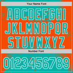 Custom Stitched Aqua Orange-White 3D Pattern Design Abstract Splatter Grunge Art Sports Pullover Sweatshirt Hoodie