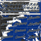 Custom Stitched Black Royal Old Gold-White 3D Pattern Design Splash Torn Paper Style Sports Pullover Sweatshirt Hoodie