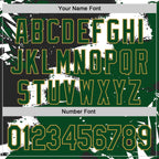 Custom Stitched Black Green Old Gold-White 3D Pattern Design Splash Torn Paper Style Sports Pullover Sweatshirt Hoodie