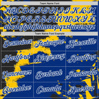 Custom Stitched Black Royal Yellow-White 3D Pattern Design Splash Torn Paper Style Sports Pullover Sweatshirt Hoodie