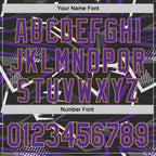 Custom Stitched Black Purple Old Gold-White 3D Pattern Design Line Sports Pullover Sweatshirt Hoodie