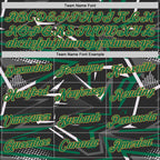 Custom Stitched Black Kelly Green Old Gold-White 3D Pattern Design Line Sports Pullover Sweatshirt Hoodie