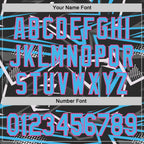 Custom Stitched Black Sky Blue Pink-White 3D Pattern Design Line Sports Pullover Sweatshirt Hoodie