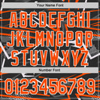 Custom Stitched Black Orange-White 3D Pattern Design Line Sports Pullover Sweatshirt Hoodie