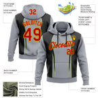 Custom Stitched Gray Red Black Green-Gold 3D Pattern Design Sportswear Pullover Sweatshirt Hoodie
