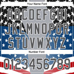 Custom Stitched Gray Steel Gray Black Blue Red-White 3D Pattern Design American Flag Inspire Patriotic Sportswear Pullover Sweatshirt Hoodie
