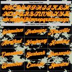 Custom Stitched Black Gold-Orange 3D Pattern Design Camo Sportswear Pullover Sweatshirt Hoodie