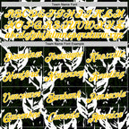 Custom Stitched Black Yellow Green-White 3D Pattern Design Sportswear Pullover Sweatshirt Hoodie