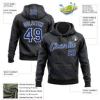Custom Stitched Black Royal-White 3D Pattern Design Slant Lines Sports Pullover Sweatshirt Hoodie