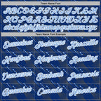 Custom Stitched Royal Light Blue-White 3D Pattern Design Slant Lines Sports Pullover Sweatshirt Hoodie