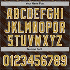 Custom Stitched Brown Old Gold-White 3D Pattern Design Slant Lines Sports Pullover Sweatshirt Hoodie