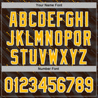 Custom Stitched Brown Gold-White 3D Pattern Design Slant Lines Sports Pullover Sweatshirt Hoodie