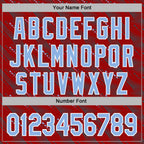 Custom Stitched Red Light Blue-White 3D Pattern Design Slant Lines Sports Pullover Sweatshirt Hoodie