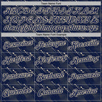 Custom Stitched Navy Cream 3D Pattern Design Slant Lines Sports Pullover Sweatshirt Hoodie