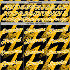 Custom Stitched Black Gold-White 3D Pattern Design Zigzag Shape Sports Pullover Sweatshirt Hoodie