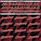 Custom Stitched Black Crimson-Cream 3D Pattern Design Zigzag Shape Sports Pullover Sweatshirt Hoodie