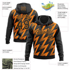 Custom Stitched Black Bay Orange 3D Pattern Design Zigzag Shape Sports Pullover Sweatshirt Hoodie