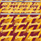 Custom Stitched Crimson Gold-White 3D Pattern Design Zigzag Shape Sports Pullover Sweatshirt Hoodie
