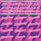 Custom Stitched Purple Pink-White 3D Pattern Design Zigzag Shape Sports Pullover Sweatshirt Hoodie