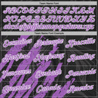 Custom Stitched Black Medium Purple-White 3D Pattern Design Splash Sports Pullover Sweatshirt Hoodie